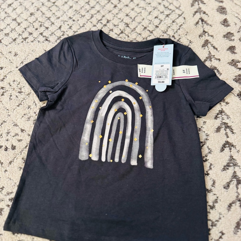 Black Rainbow Kids T-Shirt